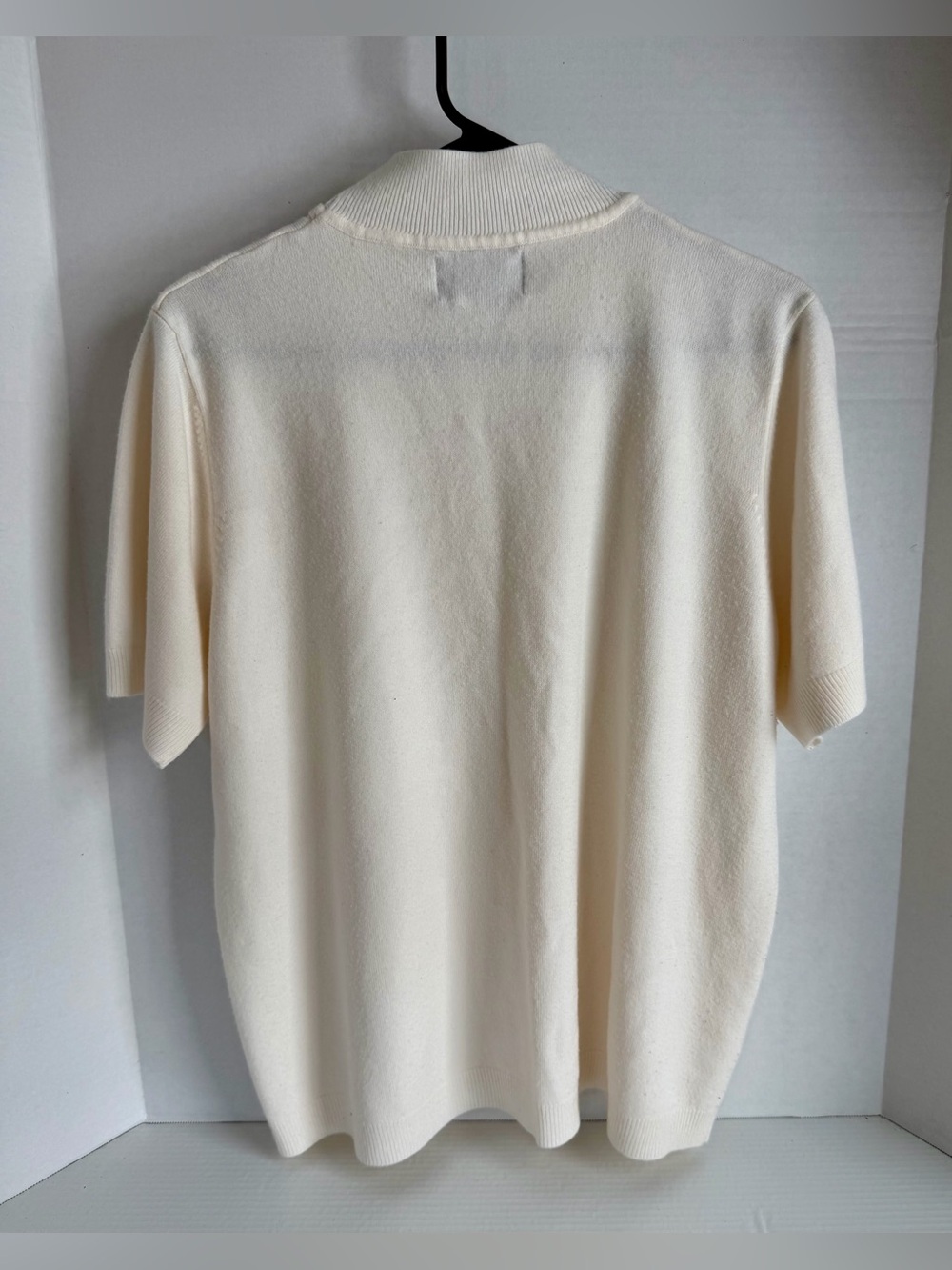 Women’s Sag Harbor Mock Neck Short Sleeve Sweater - Picture 2 of 3